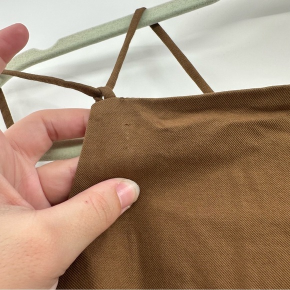 Anthropologie Maeve Brown Micro Mini Strappy Romper Size Medium - Picture 4 of 6